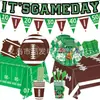 Novo Kit de Bandeja de Papel Descartável e Copo de Papel com Tema de Rugby do Super Bowl para Festa de Futebol Americano