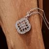 Collar Beiana Fashion Diseño Calado Trébol de Cuatro Hojas para Mujer Plata de Ley S925 de Alto Nivel Micro Engastado con Diamantes Flash Cadena Clavicular