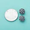 Nuevas Cuentas de Plata de Ley S925 Plata Tailandesa Retro Corazón Hueco Viejo Forma de Platillo Volador Cuentas Planas Pulsera DIY Accesorios de Plata