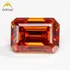 Pedras Moissanite Coloridas Irregulares em Estoque do Fabricante Corte Esmeralda Clareza Vvs Rosto de Anel Pingente de Anel 18K