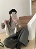 Camiseta básica de punto sin costuras de cuello alto, nuevo estilo otoño e invierno, suelta y estiliza, suéter pullover suave y acogedor para mujer