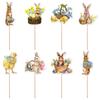 Amazon Nueva Decoración de Fiesta de Pascua Tarjeta Plug-In Conejo Carnaval Postre Pastel Tarjeta de Decoración