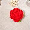 Rosa de lana tejida a mano transfronteriza, cabeza de flor artificial, accesorios para prendas terminadas, accesorios para tejer, ramo de crochet al por mayor