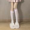 Calcetines de Encaje Azul con Lazo para Niños Calcetín Dulce Jk Femenino Hasta la Rodilla Calcetín Lolita