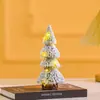 Mini Árvore de Natal Cedro de Natal de Mesa Mergulhada em Árvore de Agulhas de Pinheiro Branco Exibição de Janela Presente de Natal Decorações de Natal