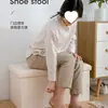 Banqueta de Almacenamiento Rectangular y Caja de Almacenamiento, Asiento de Doble Propósito para Cambiar Zapatos, Sofá, Caja de Almacenamiento Plegable Multifuncional, Banqueta de Almacenamiento