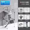 Tina de Lavado de Verduras de Acero Inoxidable Engrosada de un Solo Tazón para Cocina con Soporte Canaleta de Lavado Fregadero para Platos Tazón Grande Único con Soporte Simple