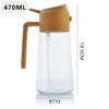 Pote de Óleo Spray de Vidro 470ml Dupla Finalidade Grande Capacidade Pote de Spray de Óleo Integrado Garrafa Spray de Óleo para Cozinha Doméstica com Tampa