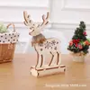 Adornos de Navidad de Madera Artesanía Navideña Estilo Rústico Iluminación LED Artesanía Navideña