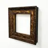 Moldura de Foto Impressa Castanho Escuro Estilo Europeu Decoração Vintage Moldura de Foto Conjunto de Mesa para Quarto Moldura para Pintura a Óleo Auto-carregável Parede da Sala de Estar