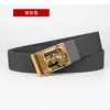 Suministro Exclusivo Transfronterizo de Cinturones de Lona para Hombre con Hebilla Automática, Cabeza de Lobo en Relieve 3D, Tendencia Nacional, Estilo Nacional, Cinturón Elástico, Venta Directa del Fabricante