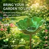 Nuevo Producto Palo de Jardín de Flor de Metal Hecho a Mano Alimentador de Pájaros de Flor de Metal Hecho a Mano