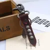 Llavero de Coche Largo de Cuero para Hombre Estilo Retro Artístico con Decoración Creativa de Estrella de Cinco Puntas de Aleación, Accesorio Versátil