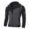 Sudadera Nueva con Bloques de Color para Hombre, Estilo Deportivo Casual, Doble Cremallera por Dentro y por Fuera, Sudadera con Capucha para Hombre, Precio de Mayoreo, Elegante y Forrada de Polar
