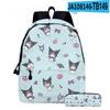 3D Novo Produto Impresso Periférico Sanrio Kuromi Mochila Estudante Bolsa Escolar Estojo de Lápis Conjunto de Duas Peças