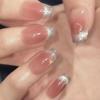 Adesivos de unha olho de gato franceses Xingguang estilo ins fofos feitos à mão para usar nas unhas, mulheres grávidas e estudantes podem usar avançado