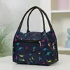 Bolsa de Mão Estampada com Tendência Nacional da Moda, Grande Capacidade, Prática, Resistente ao Desgaste, Bolsa Saco, Armazenamento de Lancheira para o Trabalho, Venda por Atacado