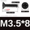 Tornillos de Acero Inoxidable 304 Yb846 Negros con Cabeza Avellanada, Corte Plano, Cola Plana, Tipo Cruz, En Stock