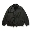 Roupas Vintage 25 Outono Novo Estilo Japonês Versátil Tendência Retrô Funcional Cor Sólida Solta Gola Alta Jaqueta de Trabalho