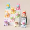Pelúcia de Coelho Giratório para Mesa Ornamento Resina Fofo Caixa Surpresa Acessório DIY Pingente Chaveiro Fofo