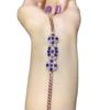 Pulsera de zafiro natural con incrustaciones de plata 925, joyería de tesoro de color directo de fábrica, piedra principal de 3 x 3 mm, simple y generosa