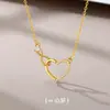 Colar Estilo Coreano Prata de Lei 999 Figura de Oito em Formato de Coração para Mulheres, Corrente para Clavícula em Formato de Coração de Luxo Leve de Nicho, Joias com Sensação de Alto Padrão