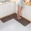 Tapetes para Piso de Cozinha, Tapetes Absorventes Antiderrapantes, Tapetes Grossos de Veludo para Pés, Tapetes para Porta de Entrada, Carpete de Cozinha Flocado, Venda Direta da Fábrica