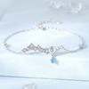Collar de estrella brillante de plata de ley 925 para mujer estilo Ins Cadena para la clavícula con microincrustaciones de circonita de estrella Regalo de Navidad Joyería al por mayor