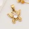 Colgante de Acero Inoxidable Transfronterizo Europeo y Americano Accesorios para Joyería DIY Accesorios de Collar con Lazo y Corazón Chapados en Oro de 18K Joyería para Mujer