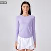 Camiseta Manga Longa Feminina DAW192 Outono Inverno Nova Slim-Fit Modeladora Cobertura de Carne Amiga da Pele Naked Absorvente de Umidade Gola Redonda