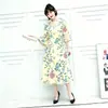 Vestido A-line Holgado de Manga Media y Cuello Redondo con Estampado Floral Retro Nuevo 2026, Estilo Suave y Elegante, Versátil para el Uso Diario