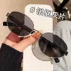 Óculos de Sol Retrô de Metal Europeus e Americanos, Estilo Popular com Hastes Únicas de Acetato, Proteção UV, Óculos de Sol Polarizados Tendência 2347