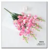 Flores de Gladiolos Artificiales de 5 Ramas para Decoración de Bodas, Flores de Seda para Decoración de Hoteles y Hogares, Ramo Pequeño Artificial de Grado de Exportación