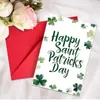 Nueva calle transfronteriza. Set de Tarjetas de Felicitación del Día de San Patricio con Sobre, Tarjetas Creativas de Bendición con Texto Festivo