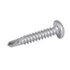 Clavo de cola de milano M4.2 con punta de cabeza redonda y cabeza plana de acero inoxidable 410, tornillo autorroscante M4.8