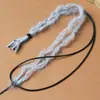 Cuerda de hilo de algodón anudada a mano para colgante Collar estilo tibetano Cadena para suéter Jade étnico Cuerda para colgar en el cuello Thangka Ajustable