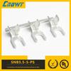 Série SNB5.5 Terminal em Y Garfo Europeu Terminal Pré-Isolado UT Conector de Emenda de Terminal Desencapado Terminal Tipo Pinça