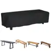 Funda larga para silla de tela Oxford, funda antipolvo para muebles de patio exterior, funda para taburete resistente a los rayos UV y a las hojas