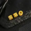 Plata S925 Chapada en Oro Antiguo con Seis Caracteres Espaciadores Accesorios Pequeños Pulsera DIY Hecha a Mano Versátil Cuentas Sueltas Componentes Pequeños