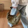 Bolso Dumpling Casual de Color Sólido para Mujer 2026 Nuevo Versátil Bolso Croissant Simple Texturizado de Nailon para Hombro Cruzado