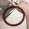Pulsera Redonda para Transmisión en Vivo Xiaohongshu Douyin Que Hace Ruido con Cada Paso, Pulsera de Calcedonia Imitación para Mujeres, Joyería, Pulsera de Sonido de Jade para Amigos