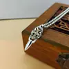 Nova Moda Generosa Seiko Personalidade Cruz Pingente Casal Oco Esculpido adaga de baioneta Prata Esterlina S925