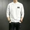Diretamente da fábrica: Camisetas pesadas estilo americano para homens, moletons estampados de gola redonda, blusas de manga comprida modernas e versáteis para homens, atacado