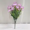 Eucalipto Transfronterizo, Hierba de Primavera, Violeta, Camelia, Gloria de la Mañana, Lavanda Flores Artificiales de Plástico para Decoración de Macizos de Flores y Adornos de Interior