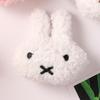Primavera y verano nuevo broche de conejo felpa lindo animal pequeño caricatura japonés ropa de niñas zapatos colgante de bolso pequeño regalo