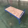 Cama de estructura de hierro para ayuda de emergencia con 80% de descuento, cama individual simple para ayuda en desastres, cama plegable de madera para ayuda de emergencia