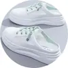 Zapatos Blancos de Velcro para Mujer Verano con Cordones Zapatos de Tabla Superficie de Malla Zapatos de Malla Transpirables Chanclas Planas