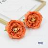 Flor de rosa de té artificial al por mayor flor de decoración de boda pared de flores arreglo floral caja de flores decorativa para hacer tocados flor de seda