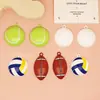Acessórios para Joias DIY Liga Esmalte Pintado por Spray Pingentes Grandes Tipos de Bolas Esportivas Futebol Basquete Presentes Transfronteiriços