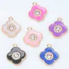 Accesorios de Flores Colgante Creativo Punto Único de Colgar Diamante Aceite Goteando Aleación Accesorios de Joyería Pendientes Pulsera Collar DIY Venta al por Mayor